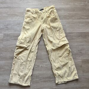 Urban Outfitters Yellow Corduroy Cargo Pants-Size 28